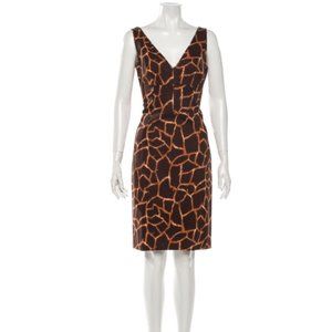 DOLCE & GABBANA Animal Print Knee-Length Dress Siz